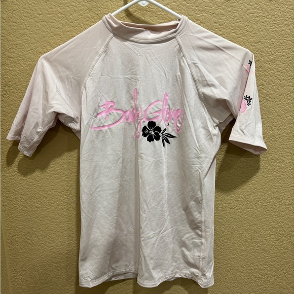 Pink youth swim rash guard - Picture 1 of 5